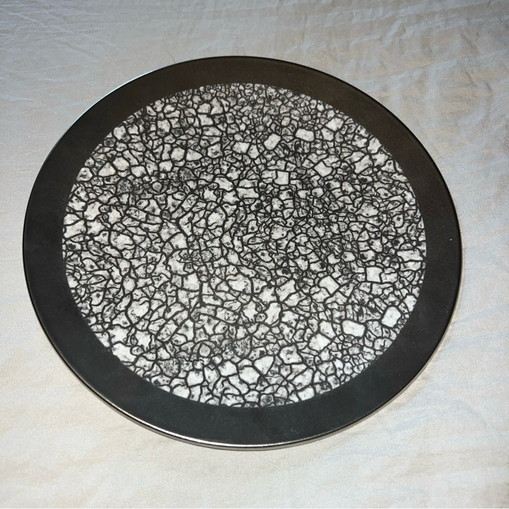 Michael Wainwright Tempio Luna platinum Canape Bread Plate 8" New